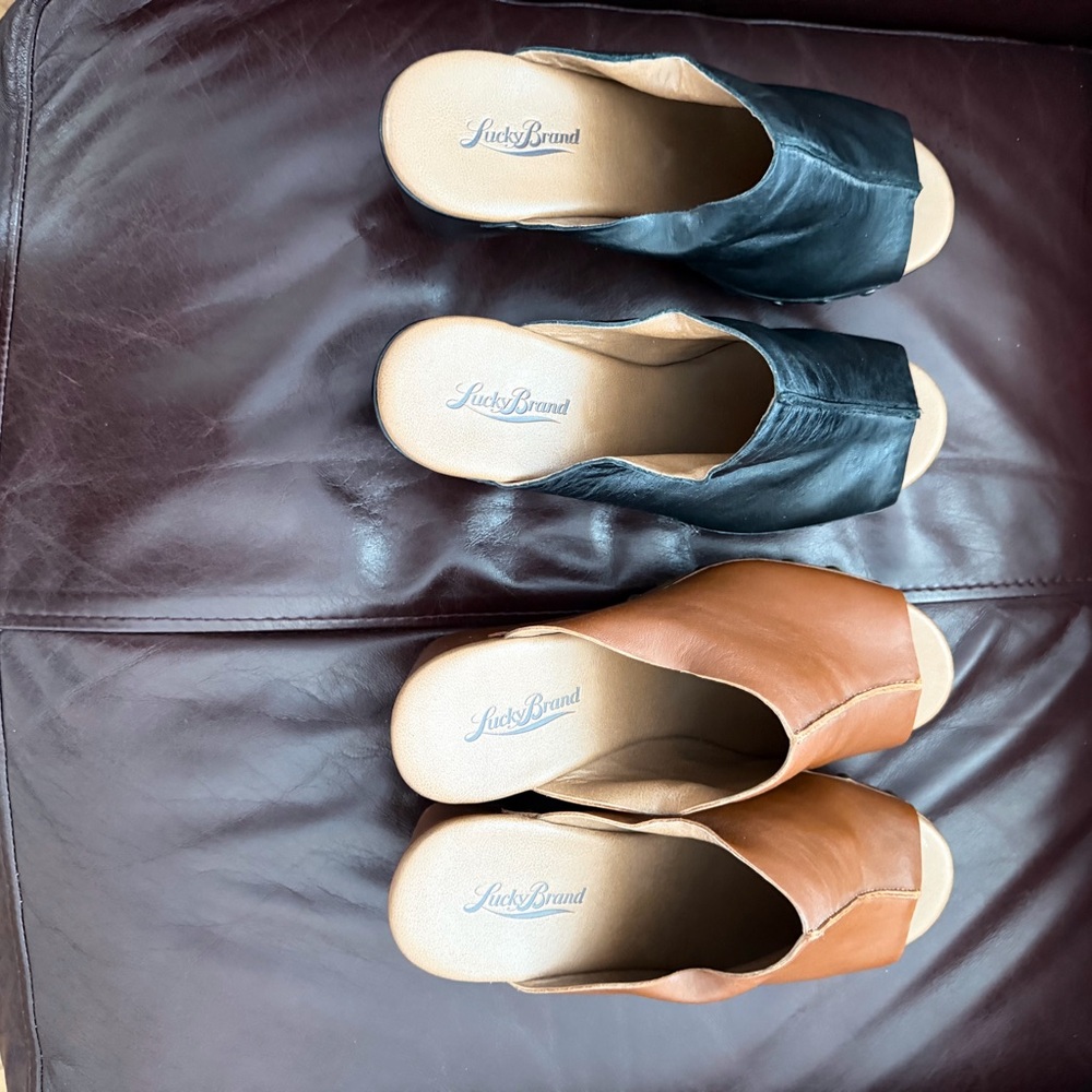 Lucky Brand Black and Brown Wedges. Only worn a couple of times. - Picture 2 of 7